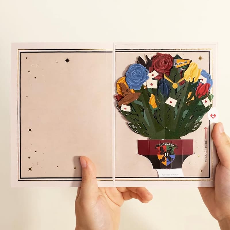 Harry Potter 3D Birthday Card with Mini Paper Bouquet