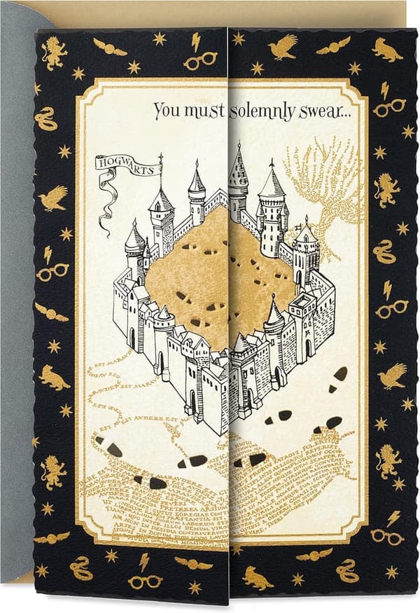Harry Potter Marauder's Map Birthday Card