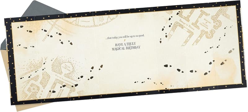 Harry Potter Marauder's Map Birthday Card