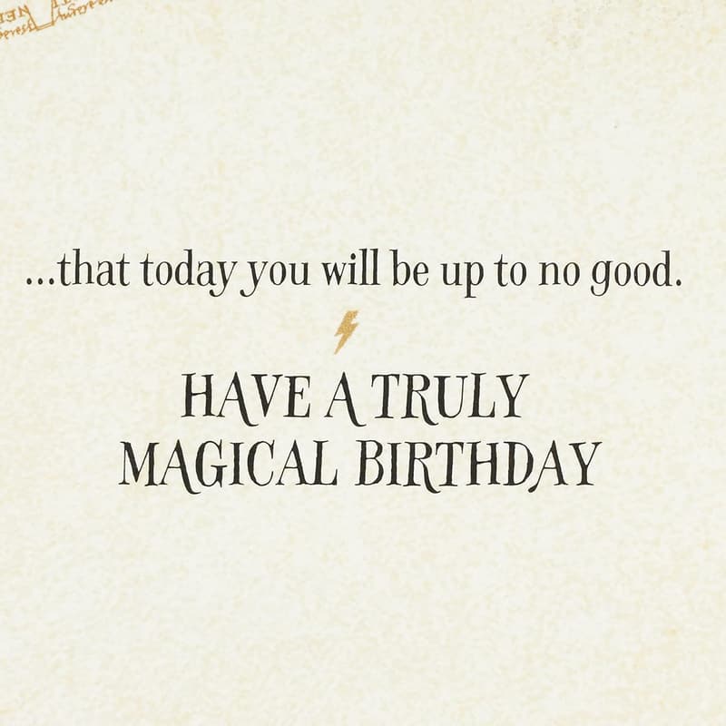 Harry Potter Marauder's Map Birthday Card