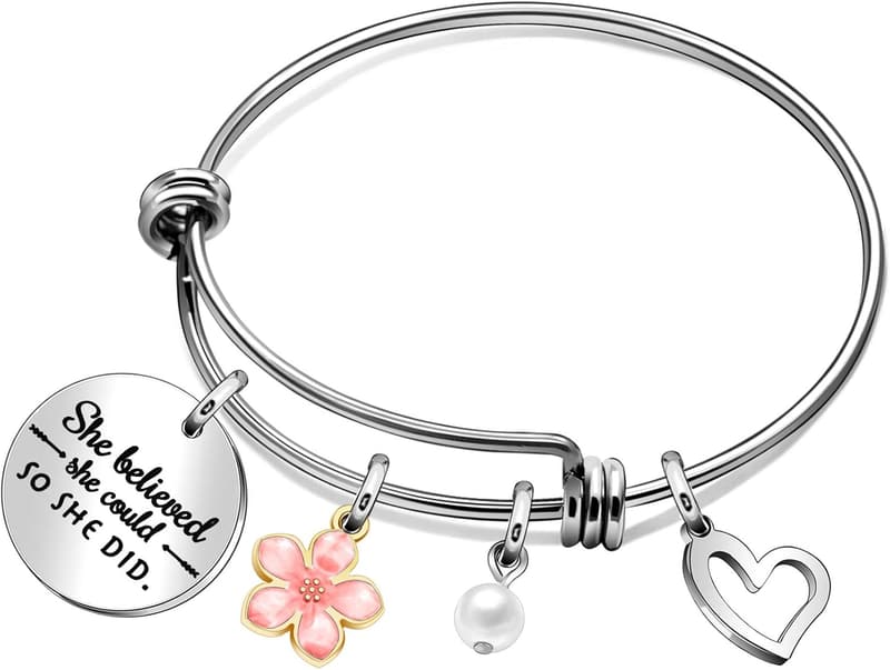 Inspirational Quote Bracelet Gift for Women
