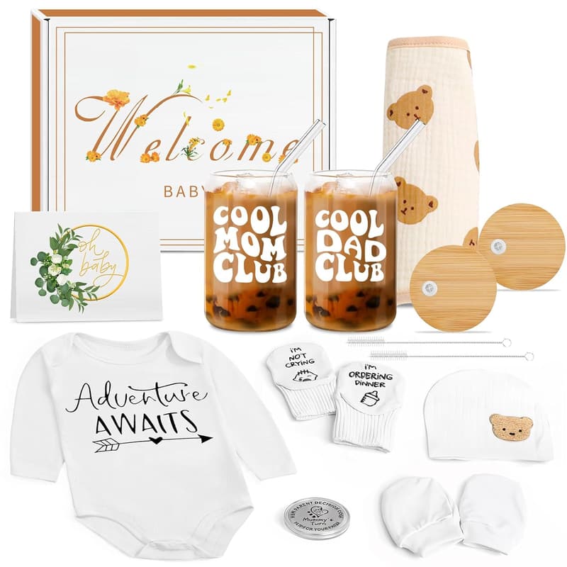 Gender Neutral Newborn Gift Set for Baby Showers & Parents-to-Be