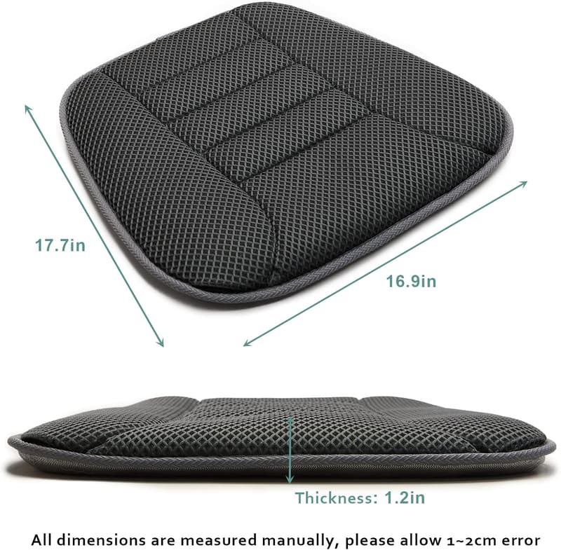 Breathable Car Seat Cushion Pad, Non-Slip 3D Air Mesh