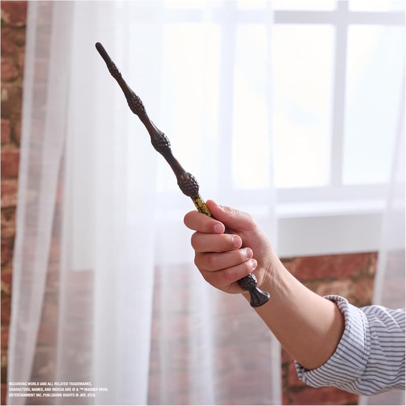 Harry Potter Albus Dumbledore Wand with Stand - 12-Inch Collector's Item