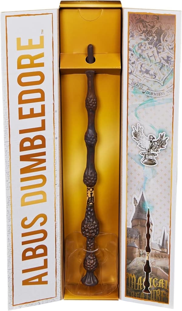 Harry Potter Albus Dumbledore Wand with Stand - 12-Inch Collector's Item