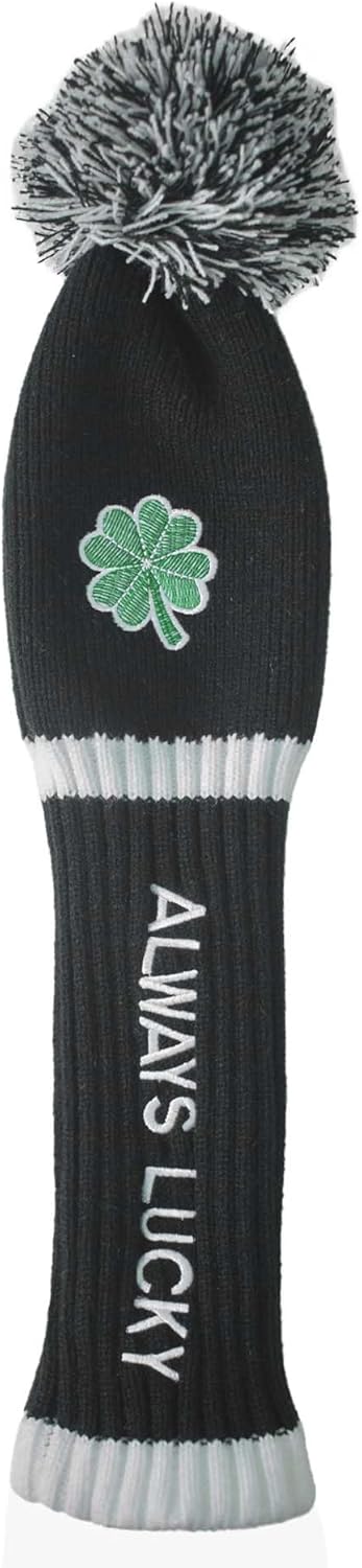 St. Patrick's Day Golf Club Head Covers Set, Knit Clover Design