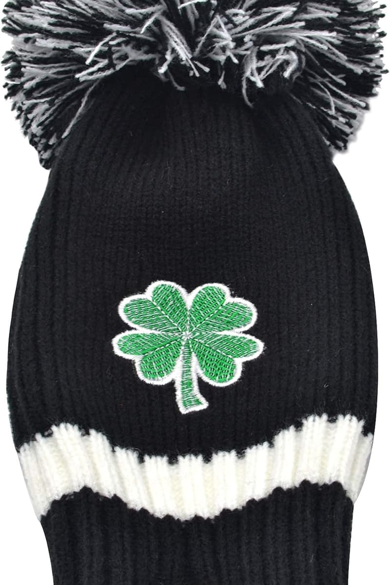 St. Patrick's Day Golf Club Head Covers Set, Knit Clover Design