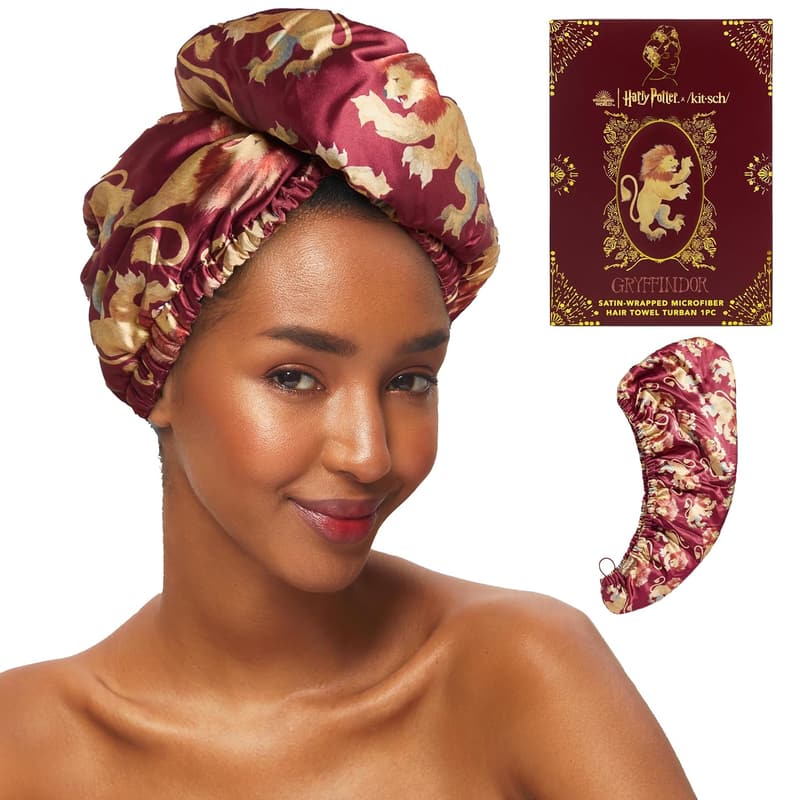 Gryffindor Satin Microfiber Hair Towel Wrap for Women