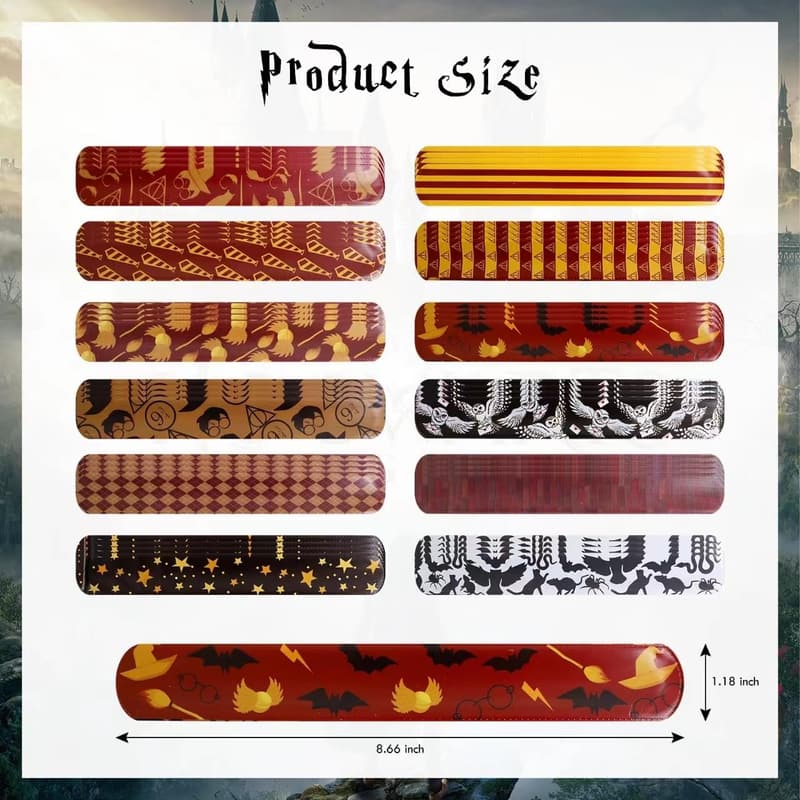 Kids' Wizards & Magic Slap Bracelets - 48 Pcs Party Favors