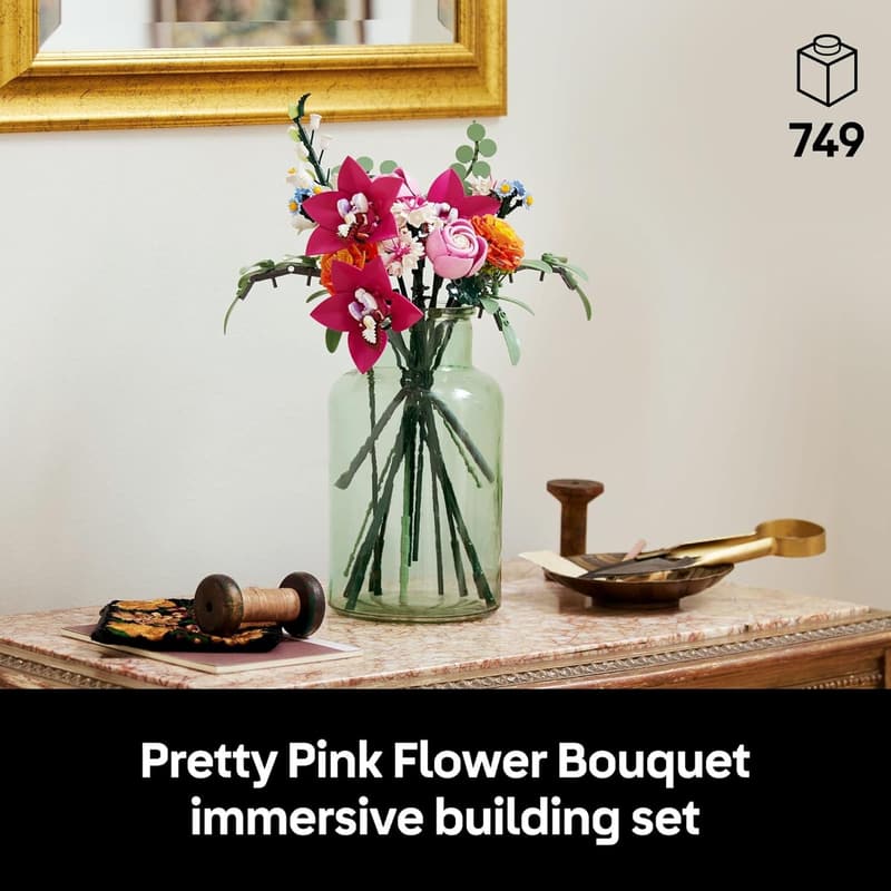 Graduation Gift: LEGO Botanicals Pink Flower Bouquet Set