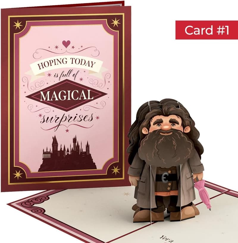 Harry Potter 3D Pop-Up Valentine's Day Card Set - 4 Cards