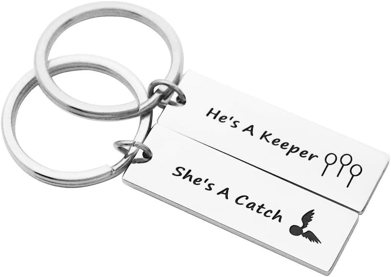 Personalized Harry Potter Couples Keychain Set for Valentine's Day