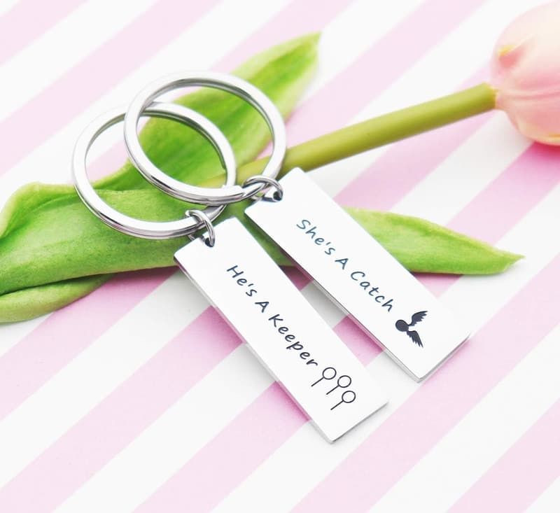 Personalized Harry Potter Couples Keychain Set for Valentine's Day