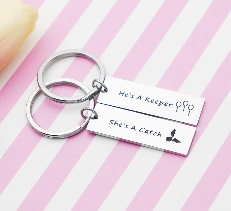 Personalized Harry Potter Couples Keychain Set for Valentine's Day