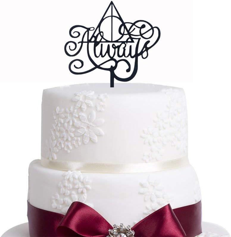 Wedding Anniversary Cake Topper - Black Inspired Decor