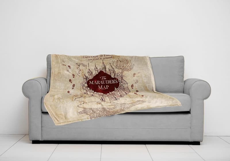 Harry Potter Marauders Map Fleece Throw Blanket - 50x70 inches