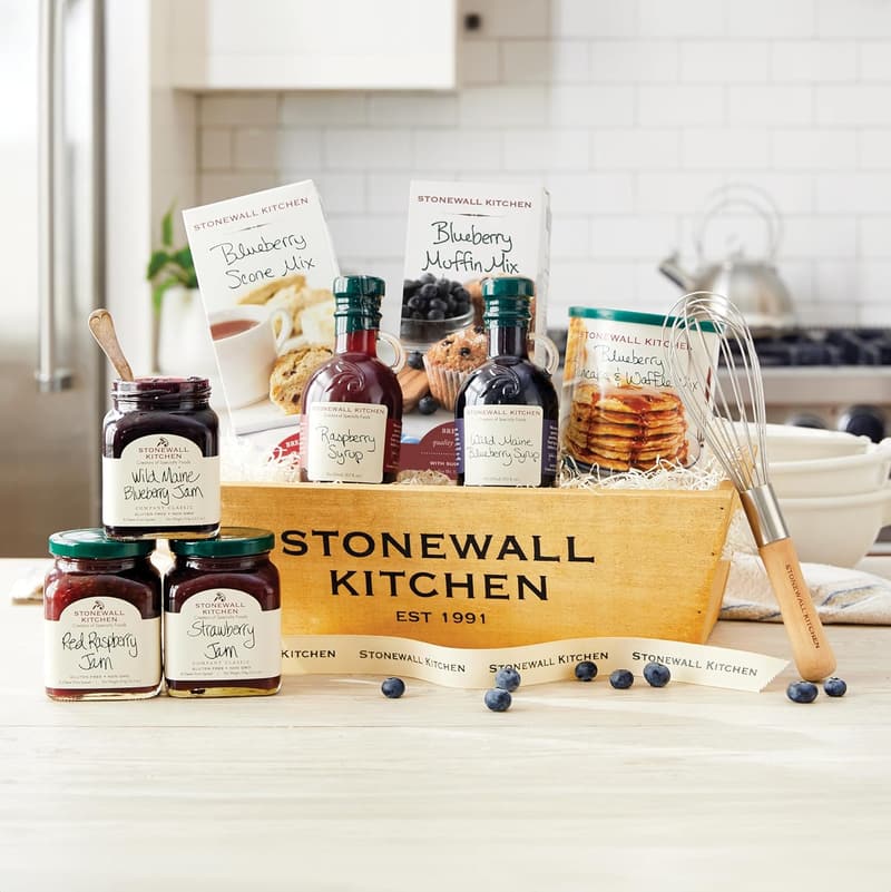 Berry Breakfast Gift Basket in Wooden Box - 9 Pieces