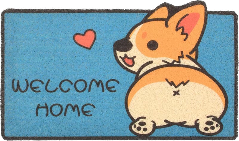 Corgi Design Welcome Mat - Durable Outdoor Doormat for Home