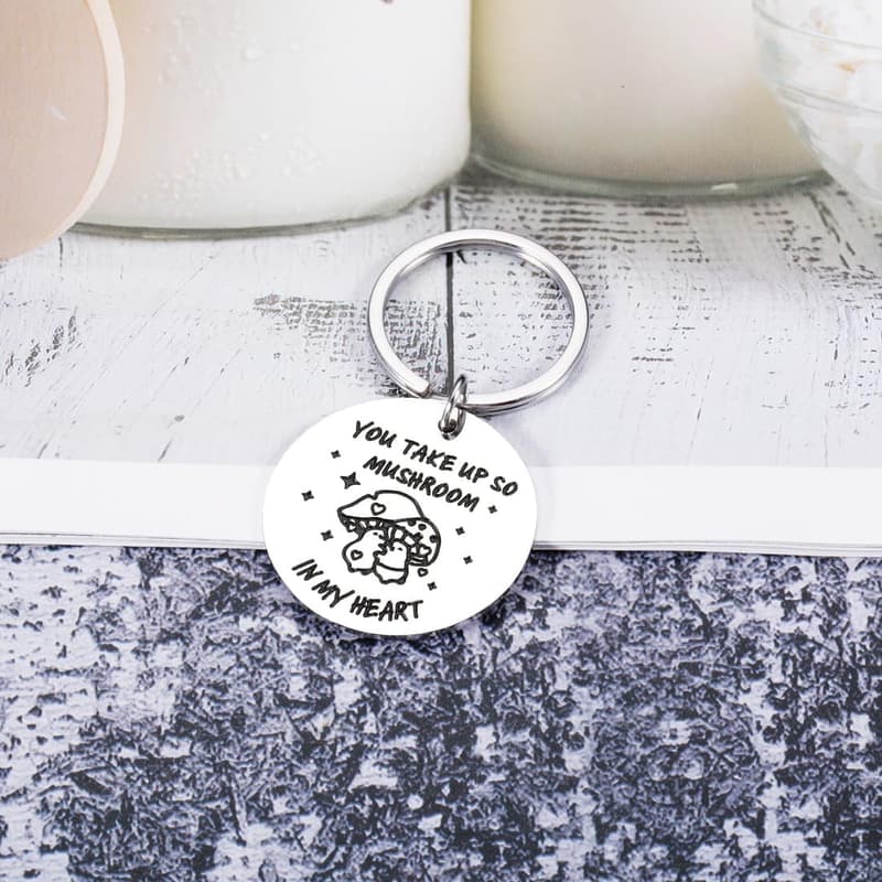 Valentine's Day Mushroom Keychain - Cute Gift for Couples