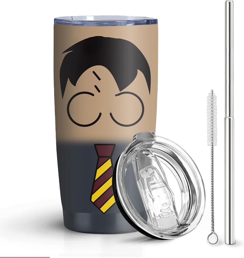 20 oz Stainless Steel Travel Tumbler with Straw and Lid