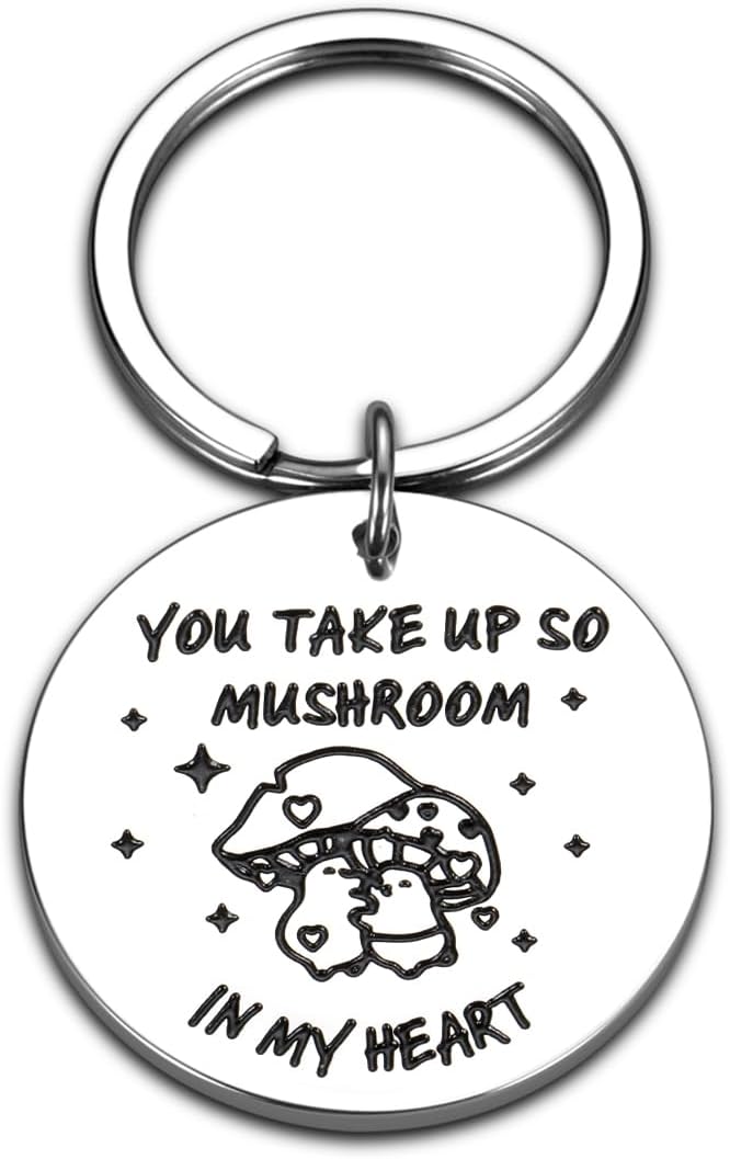 Valentine's Day Mushroom Keychain - Cute Gift for Couples