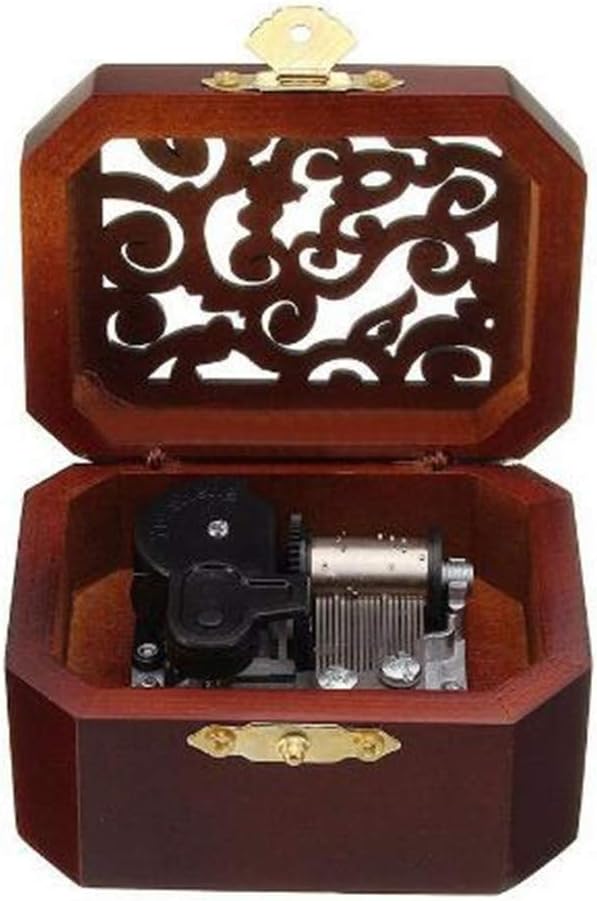 Valentine's Day Gift: Antique Wooden Music Box - Hedwig's Theme