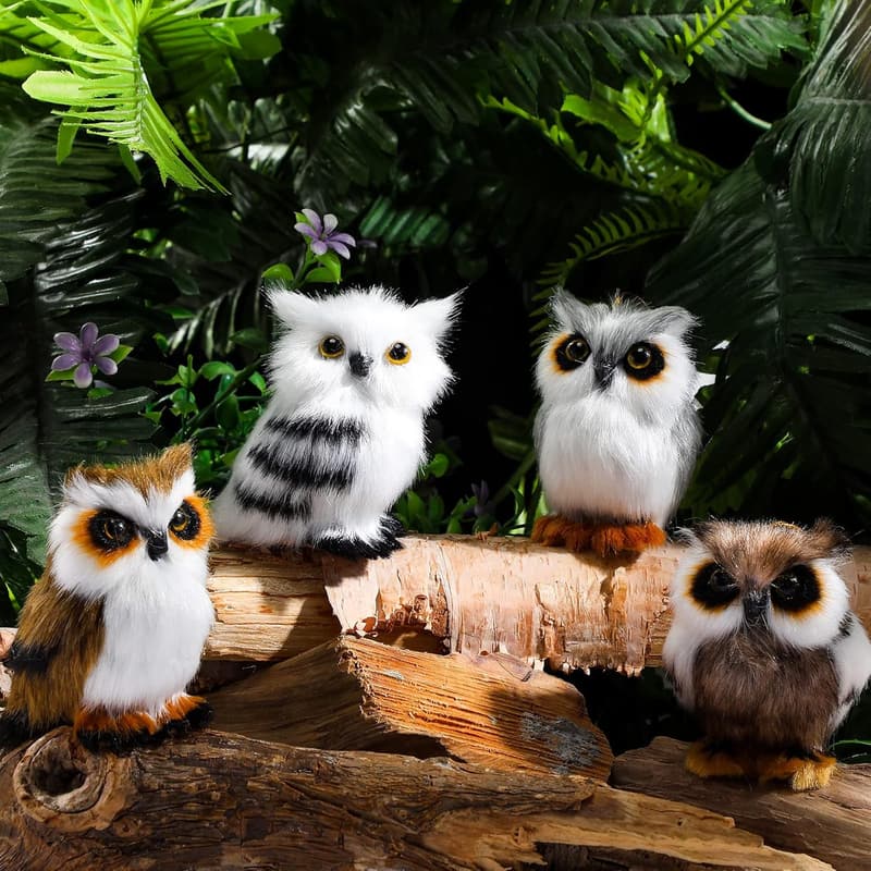 Mini Stuffed Owl Plush Toys - 8 Pieces for Birthdays & Weddings