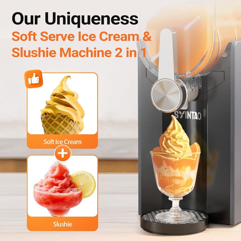 Home Slushie Machine - 88oz Frozen Drink Maker with 6 Programs
