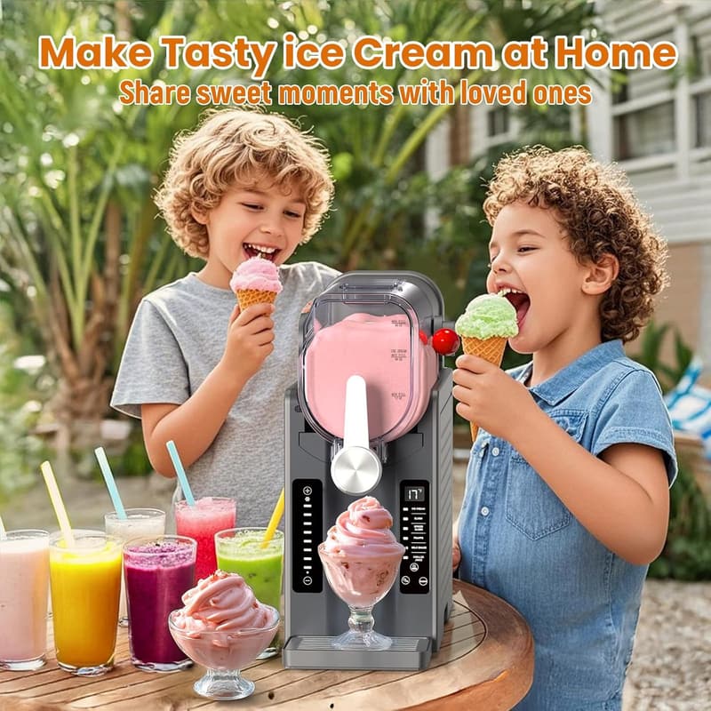 Home Slushie Machine with LED Display & One-Touch Reservation