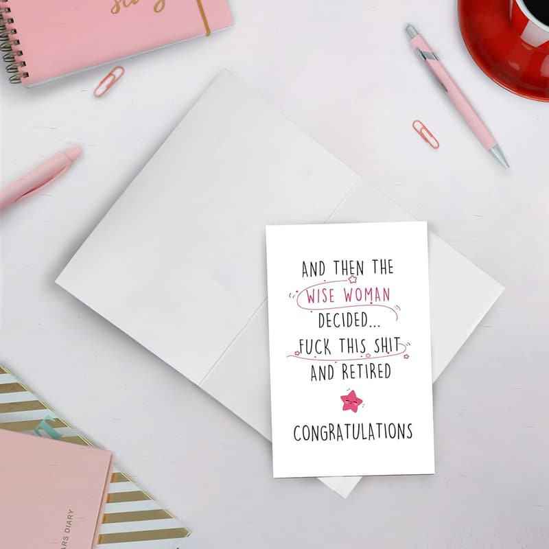 Funny Retirement Card for Women - Humorous Farewell Gift