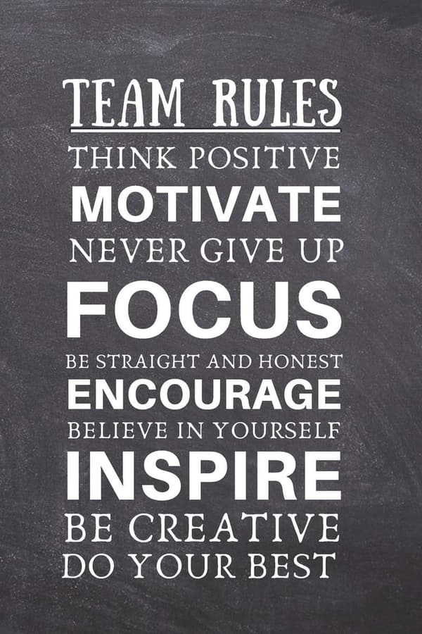Team Rules Lined Notebook Journal for Employees