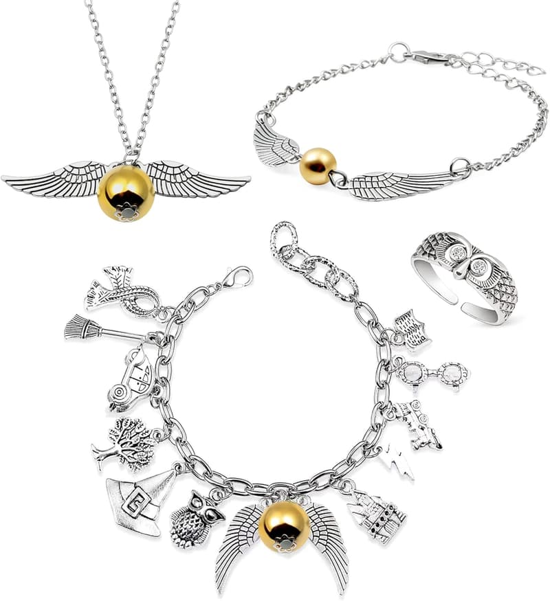 Space Wizardry Charm Bracelet Set – Handmade Adjustable Jewelry for Girls