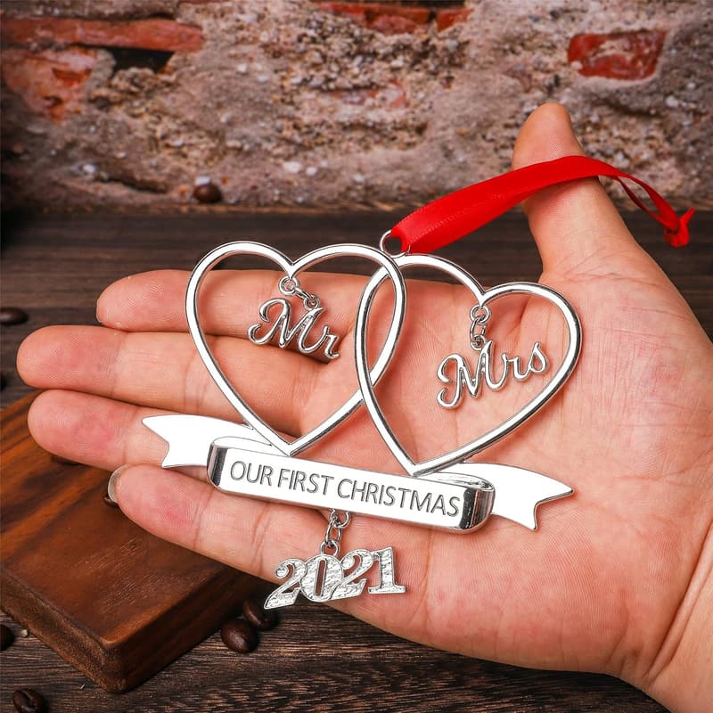 Our First Christmas as Mr & Mrs Ornament 2024 for Couples
