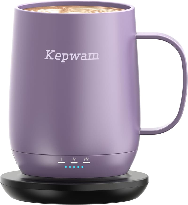 Smart Heated Coffee Mug - 16oz, Temperature Control, 150 Min Battery
