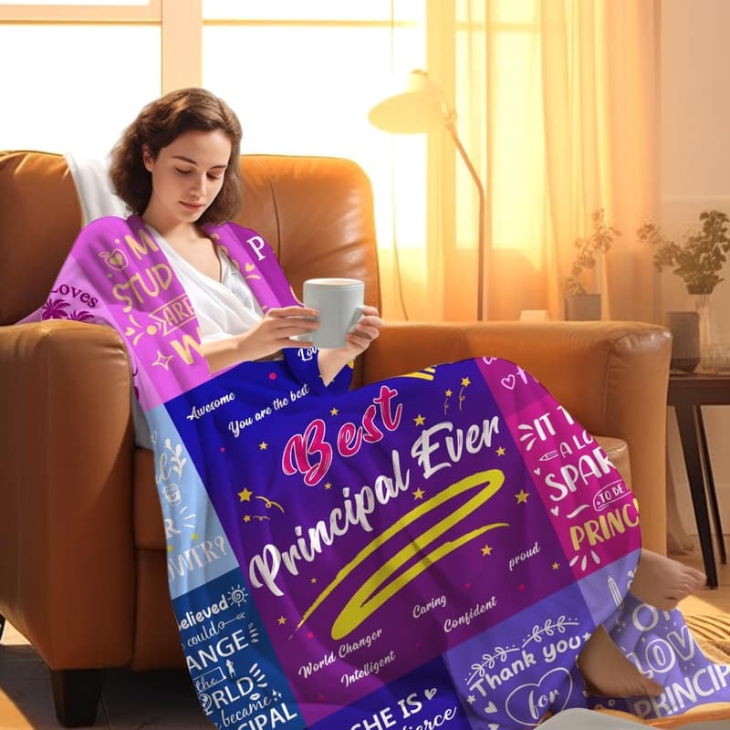 Principal Appreciation Blanket Gift for Retirement or Birthday, 50