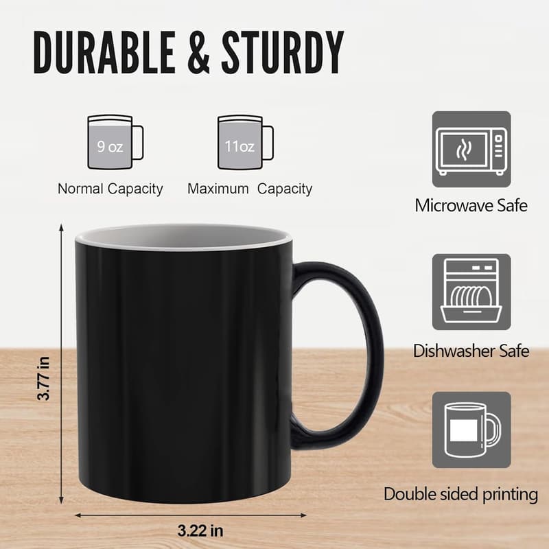 Funny Color Changing Mug for Friends - Custom Barry Wood Design
