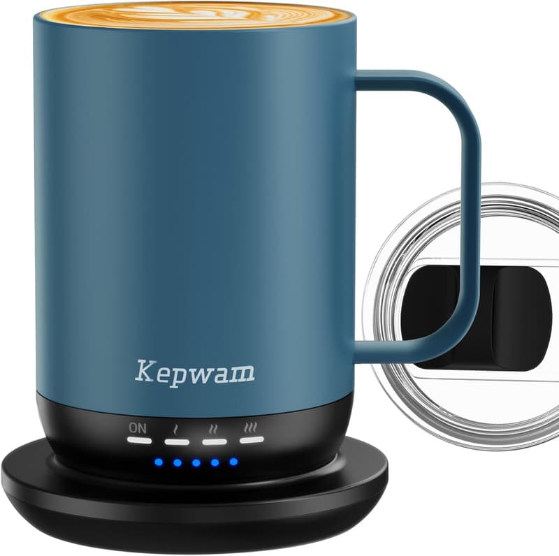 Heated Coffee Mug 16oz - Touch & App Controlled, Gift for Parents