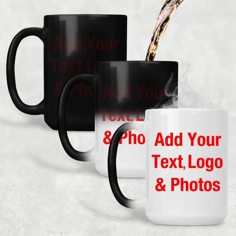 Custom Heat Sensitive Mug - Personalized Magic Coffee Cup 15oz