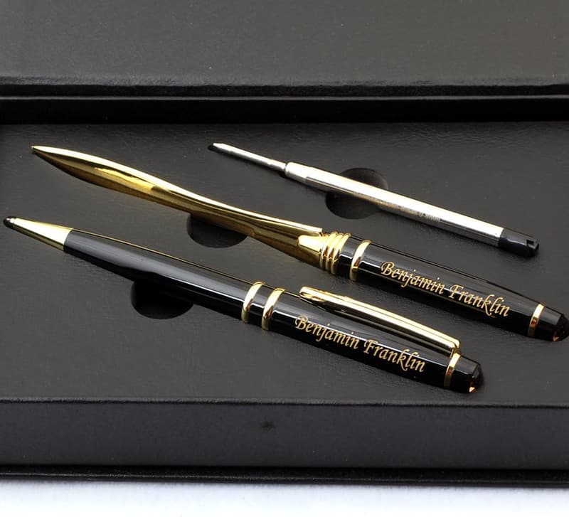 Personalized Brass Pen & Letter Opener Gift Set