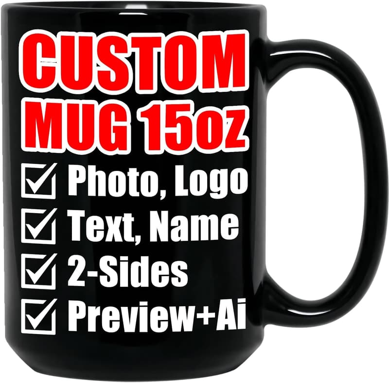 Custom Photo Mug - Personalized Ceramic Cup for Mother's Day