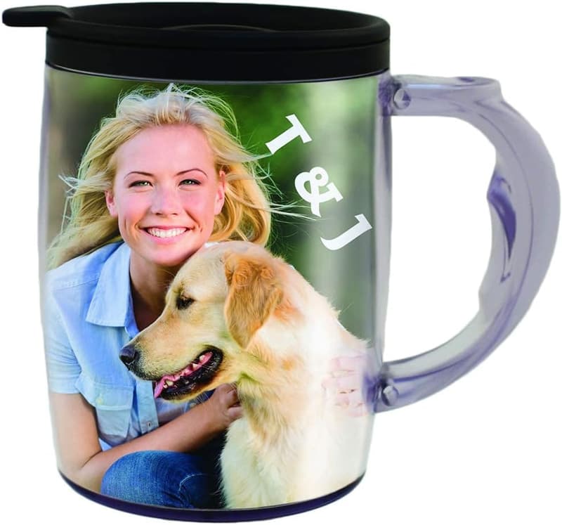 Customizable 15 oz Spill-Proof Photo Mug
