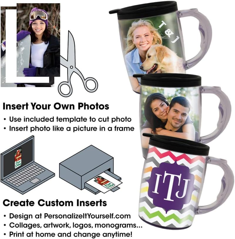 Customizable 15 oz Spill-Proof Photo Mug