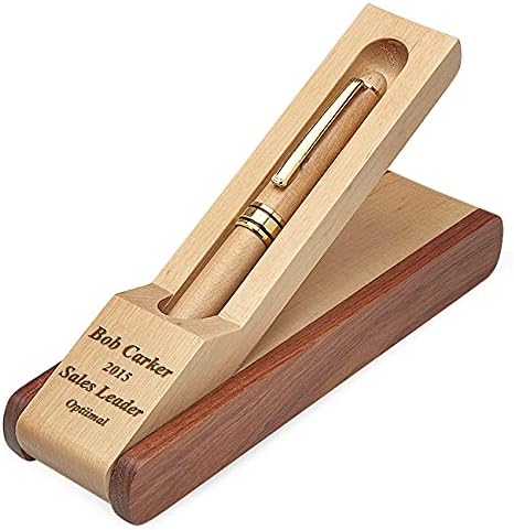 Personalized Maple Wood Ball Pen & Case Set Gift