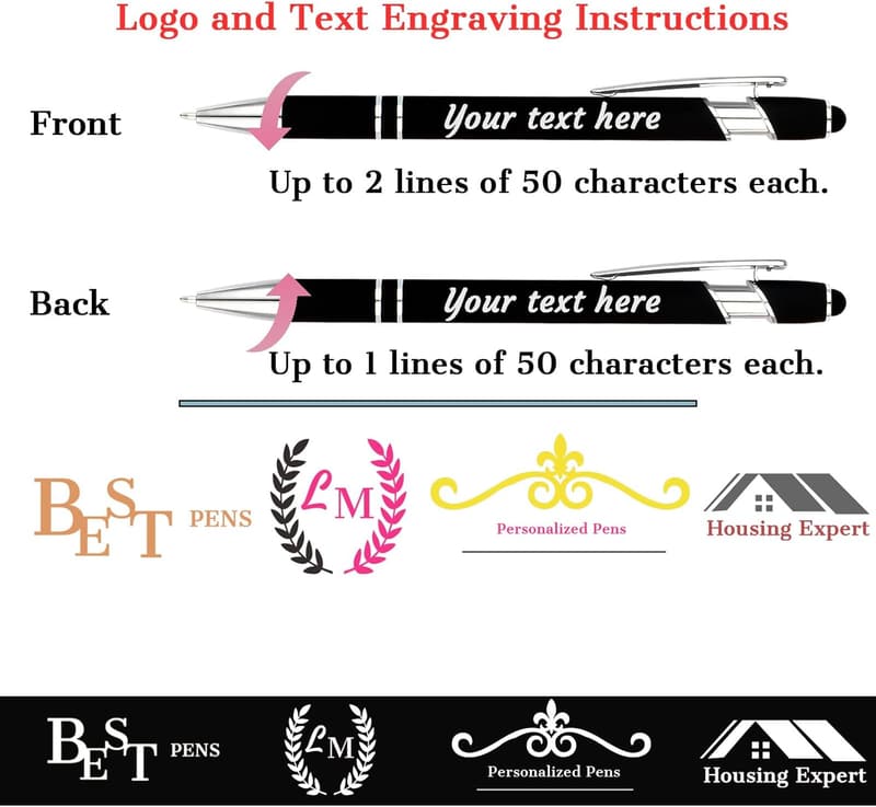 Custom Metal Ballpoint Pens - Personalized Gift for Business
