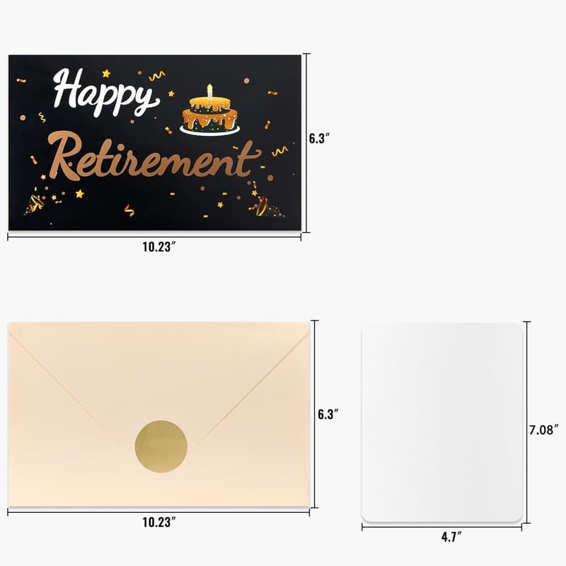 Happy Retirement 3D Pop-Up Card with Cake for Everyone