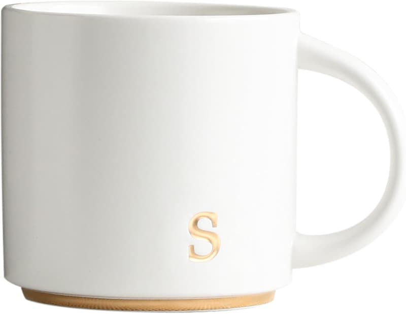 Personalized 15 oz Monogram Ceramic Coffee Mugs in Gift Box