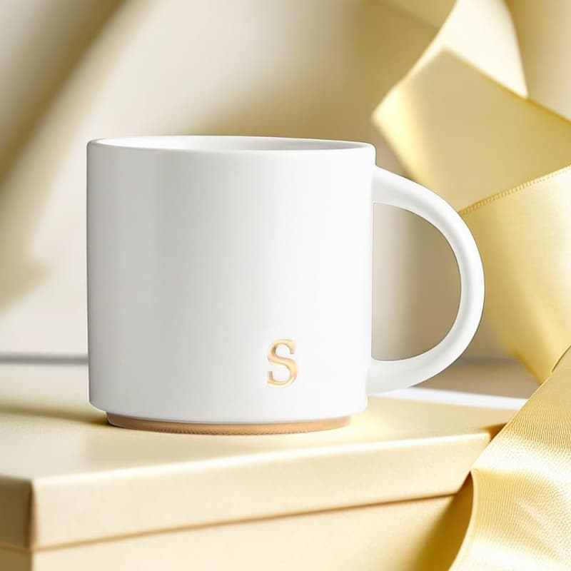 Personalized 15 oz Monogram Ceramic Coffee Mugs in Gift Box