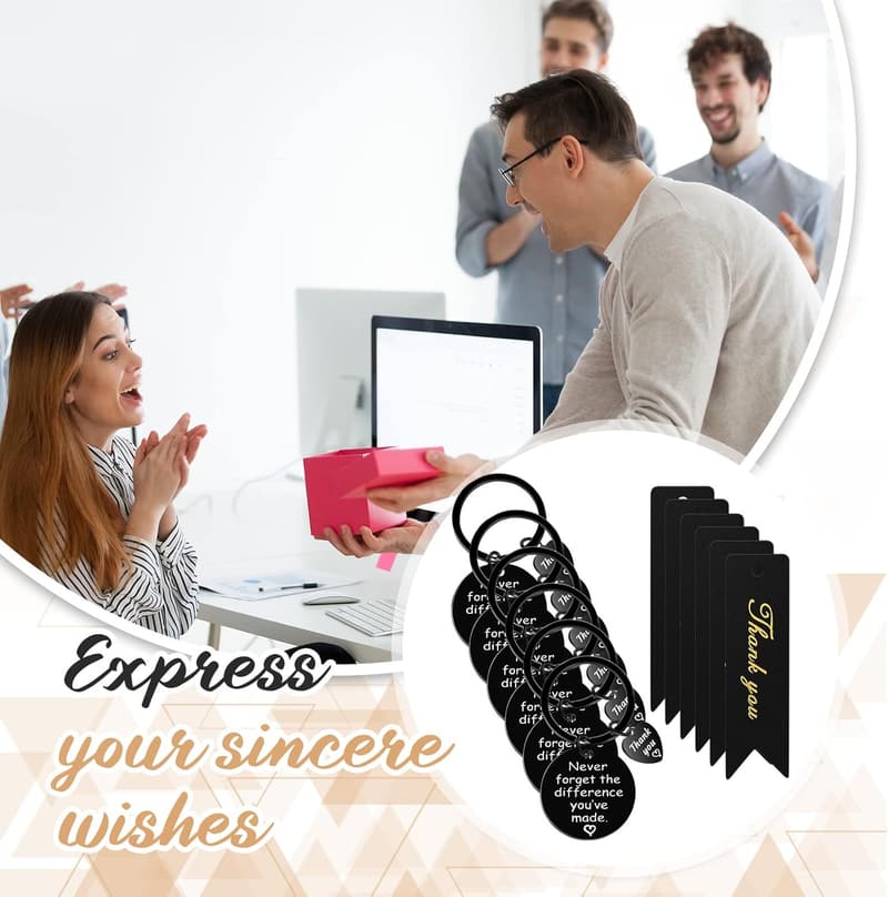 Employee Appreciation Keychain Set - 36 Pcs Thank You Gifts