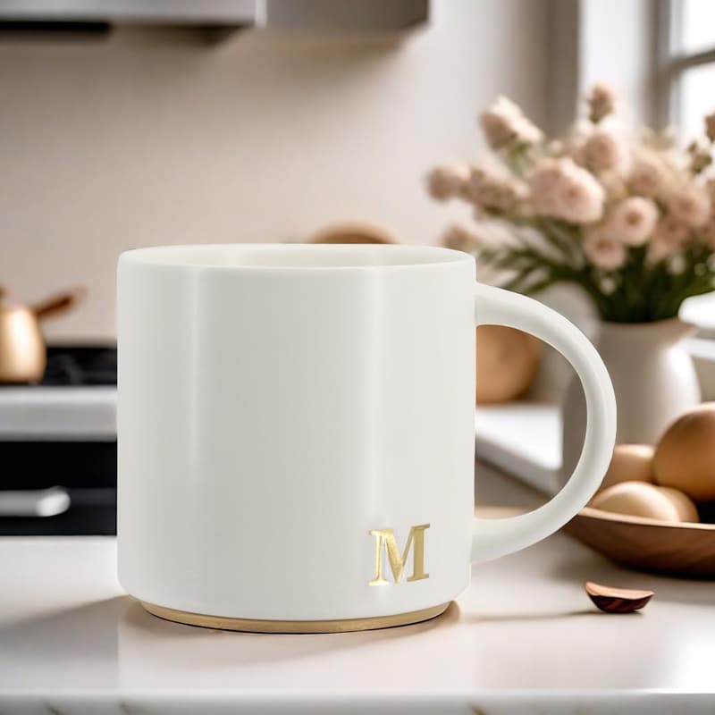 Monogrammed 15 oz Ceramic Coffee Mug with Gift Box