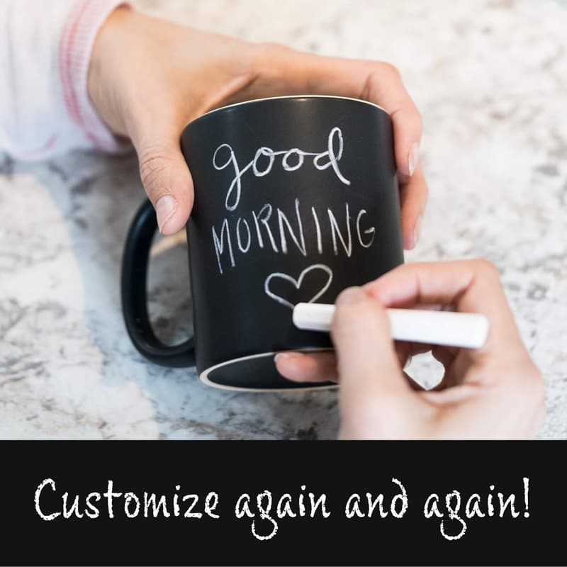 Personalized Chalkboard Coffee Mug - 300ml with Chalk